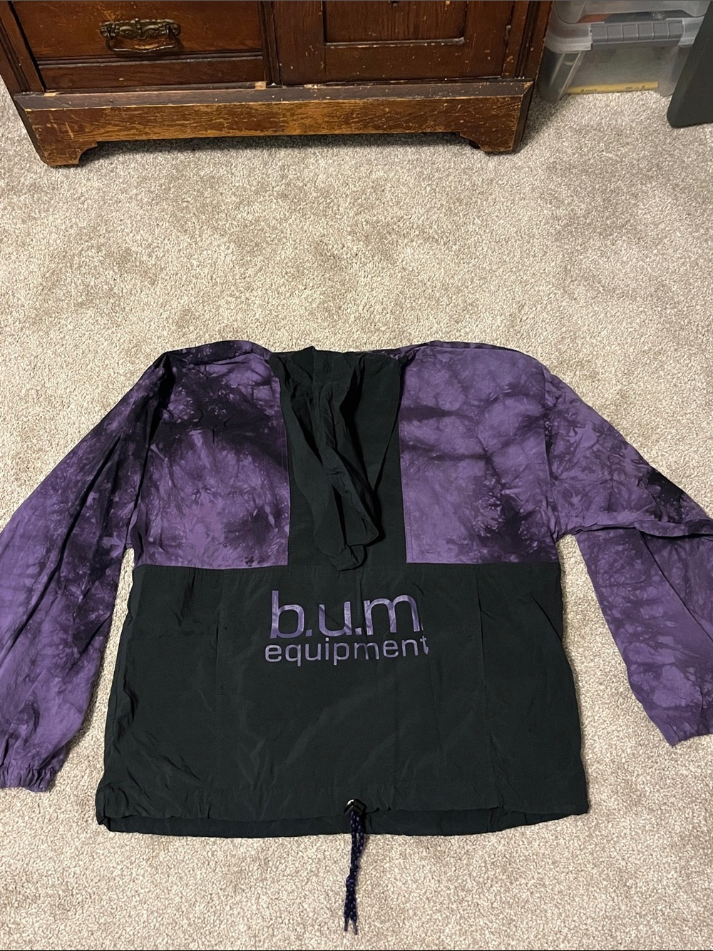 b.u.m. Equipment Men's Purple & Black Hooded Raincoat